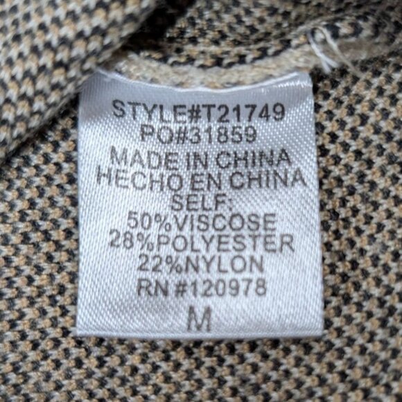 Entro Cheetah Short Sleeve Sweater Mock Neck Womens Medium Leopard Animal Knit - Picture 4 of 6